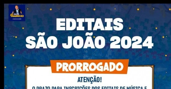 Prefeitura de Caruaru prorroga inscrições para os Editais do São João 2024 até o dia 12 de janeiro