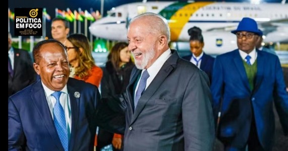 Lula chega à capital da Etiópia para reuniões e participação na Cúpula da União Africana