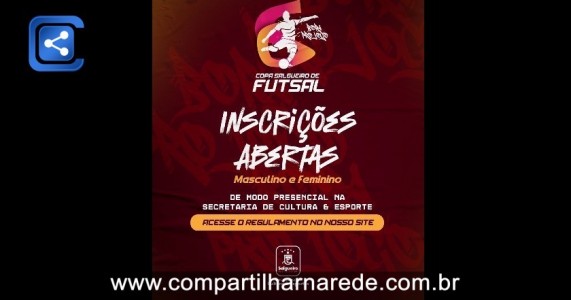 Inscrições abertas copa de Fultsal - Salgueiro PE