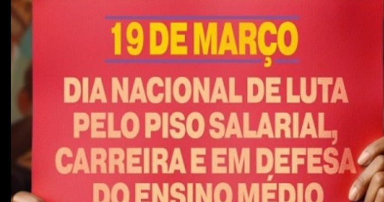 Professores de escolas públicas de Salgueiro aderem ao Dia Nacional de Luta pelo Piso Salarial