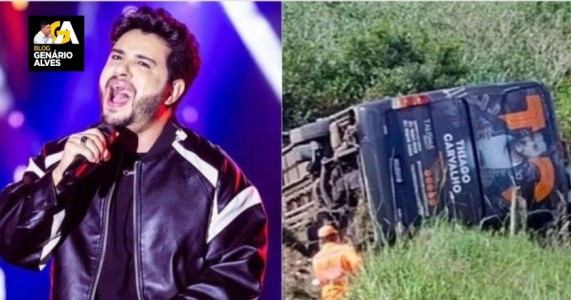 ACIDENTE DE TRÂNSITO COM ÔNIBUS DO CANTOR SERTANEJO THIAGO CARVALHO 