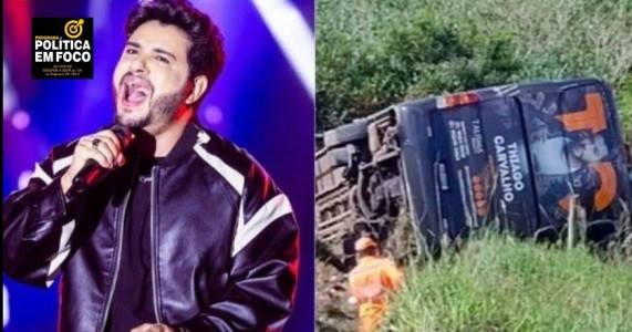 ACIDENTE DE TRÂNSITO COM ÔNIBUS DO CANTOR SERTANEJO THIAGO CARVALHO