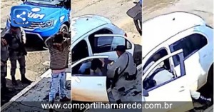 VÍDEO: Motorista dirige com PM ‘preso’ dentro de carro para fugir de blitz
