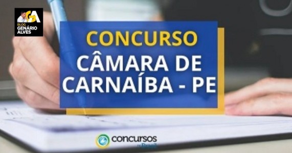 Câmara de Vereadores de Carnaíba está com inscrições abertas para concurso público