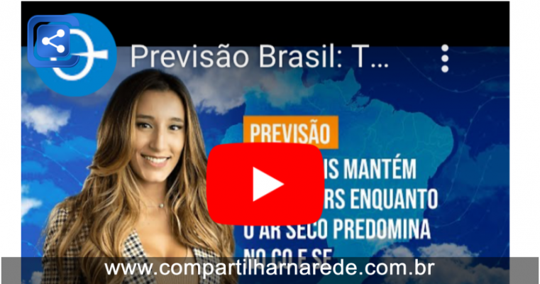 Previsão do Climatempo para esta quarta-feira (08)