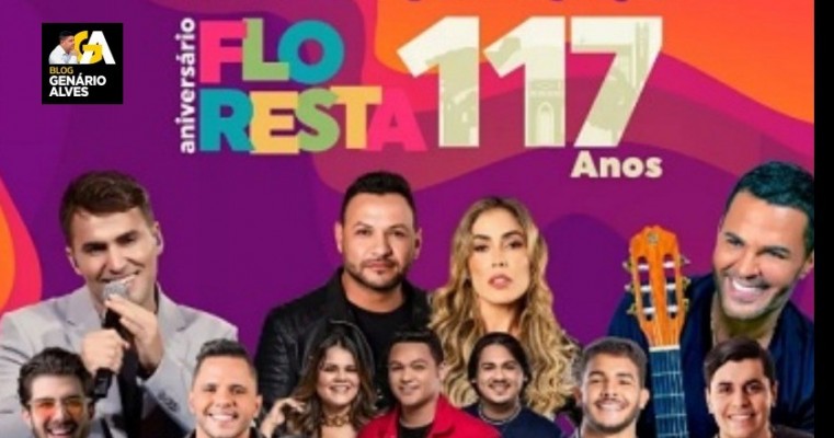 Aniversário de 117 anos de Floresta-PE tem shows de Tayrone, Desejo de Menina e Eduardo Costa