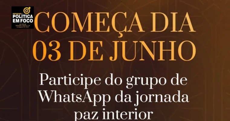 Jornada PAZ Interior] VAI COMEÇAR DIA 03 DE JUNHO