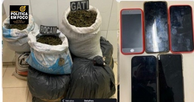 Policiais apreendem cerca de 71 kg de maconha, recuperam veículo roubado e prendem quatro homens em Cabrobó