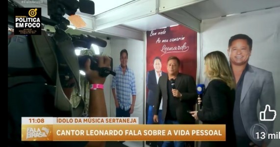 cantor Leonardo abriu o coração durante uma entrevista exclusiva à equipe da RECORD..