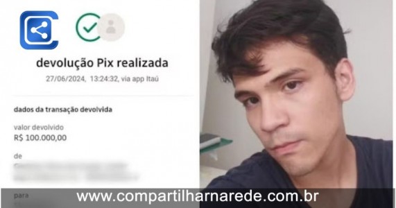 Estudante recebe Pix de R$ 100 mil por engano e devolve valor; Saiba detalhes