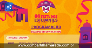 Triunfo Anuncia Programação de 22 a 27 de Julho da Festa dos Estudantes