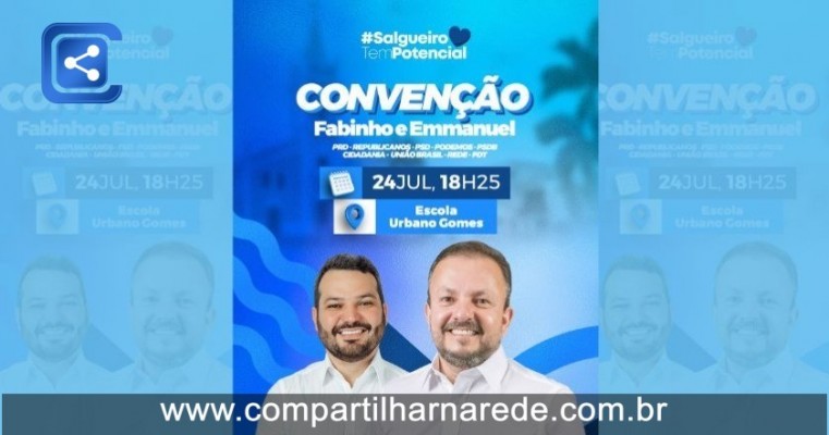 Convenção de Fabinho e Emmanuel para Prefeitura de Salgueiro: Evento Marcado com Presença da Governadora Raquel Lyra