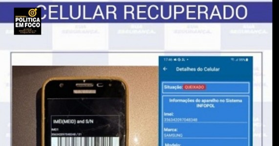 Polícia Militar apreende celular com queixa de furto durante abordagem no Centro de Serrita