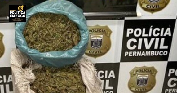 Policiais civis da 12ª Divisão de Narcotráfico apreendem cerca de 10 kg de maconha em Petrolina