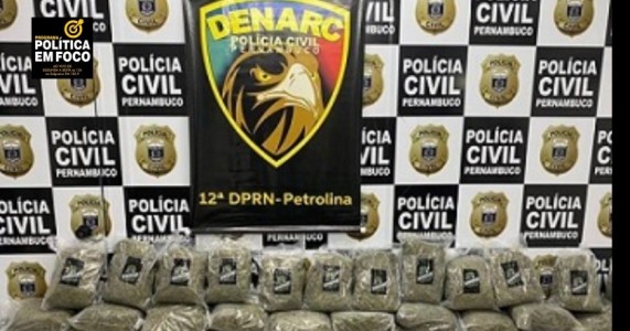 Polícia Civil apreende cerca de 94 kg de maconha e prende dois homens em Petrolina