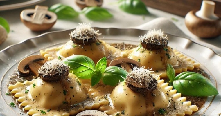 Receita de Ravioli de Cogumelos com Molho Trufado: Massa Recheada Inesquecível para Impressionar na Cozinha