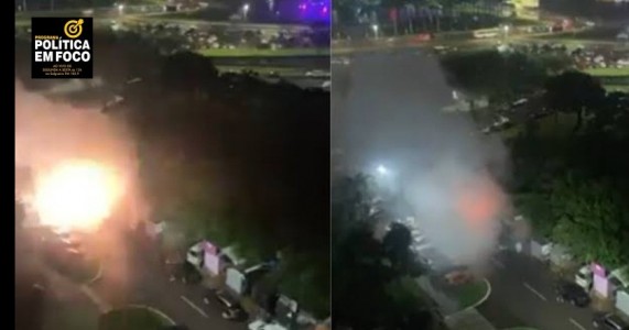 Duas explosões, em um intervalo de 20 segundos, no começo da noite desta quarta-feira (13).