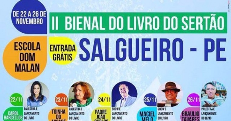 Salgueiro-PE sediará a II Bienal do Livro do Sertão