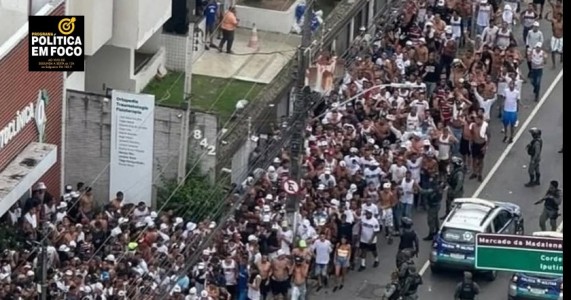 Torcidas de Sport e Santa Cruz causam o caos nas ruas do Recife