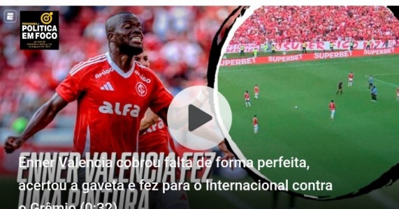 Valencia faz golaço, Inter empata com o Grêmio, é campeão e encerra maior jejum