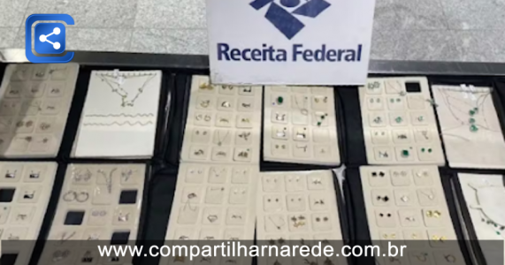 Receita Federal apreende R$ 1 milhão em joias em bagagem despachada no Aeroporto do Recife