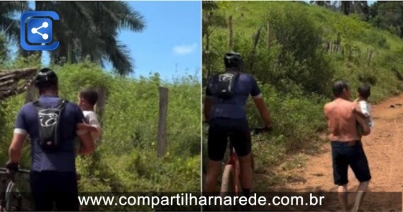 Casal encontra menino de 2 anos perdido em trilha e viraliza nas redes sociais: 'Deus protegeu esse bebê'; Assista