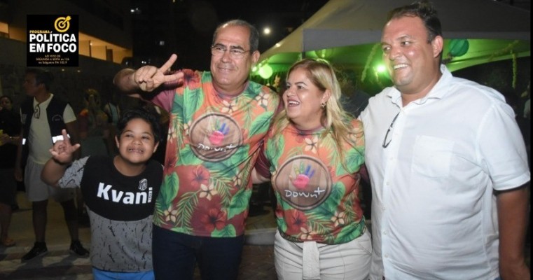 Mano Medeiros e a primeira-dama, Andrea Medeiros, celebram o Dia Internacional da Síndrome de Down, em Piedade