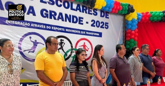 Prefeita Catharina Garziera e secretária Joselide Paulino abrem jogos escolares de Lagoa Grande
