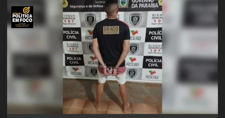 Foragido acusado de homicídio na cidade de Patos é preso em Teixeira 
