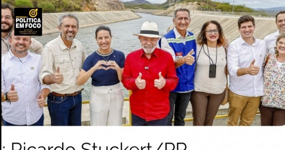 Potenciais adversários em 2026, Raquel Lyra e João Campos acompanham Lula em Salgueiro