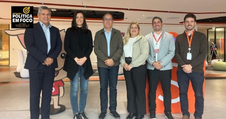 Mano Medeiros tem encontro com executivos da Shopee que está instalando centro de distribuição em Jaboatão