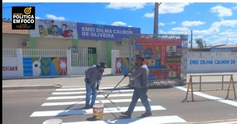 Prefeitura de Juazeiro realiza ações de revitalização de sinalização de trânsito no bairro Quidé