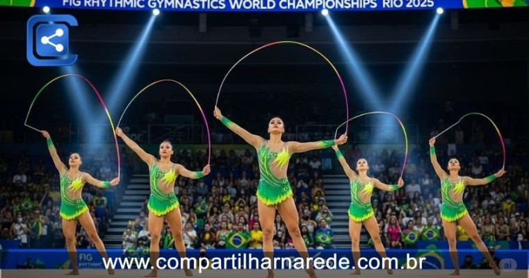 Brasil pode conquistar medalha no Mundial de Ginástica Rítmica 2025 no Rio de Janeiro