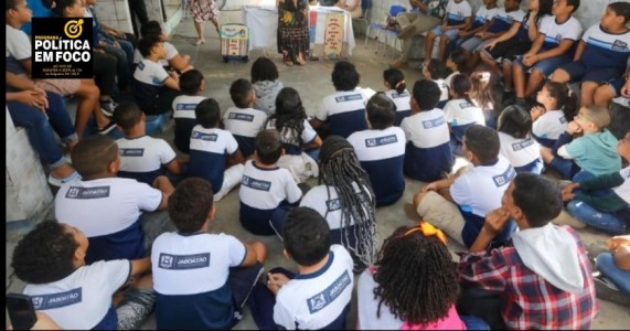 Ação em escola municipal do Jaboatão marcou o lançamento do projeto “Raízes que Embalam”