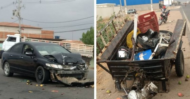 Colisão entre veículos deixa motociclista ferido próximo ao Juá Garden Shopping