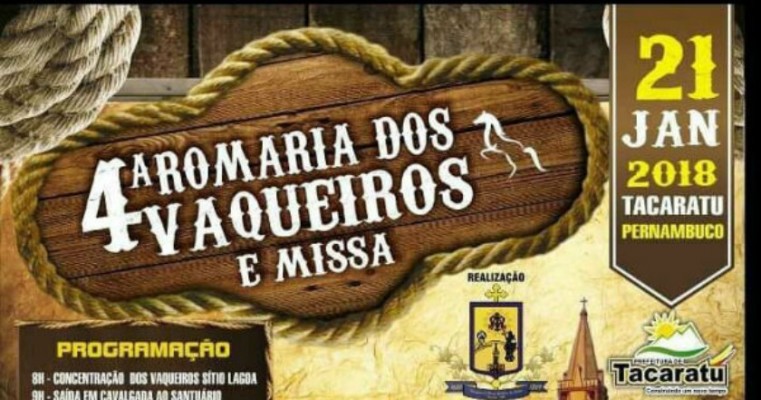 4ª Romaria e Missa dos Vaqueiros acontece neste domingo (21) em Tacaratu, PE ; confira programação