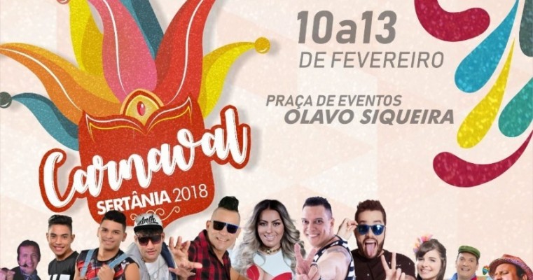 Sertânia divulga atrações do Carnaval 2018