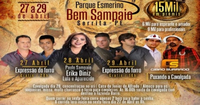 Vem aí a 3ª Cavalgada Alfredo Sampaio e a 8ª Vaquejada do Parque Esmerino Bem Sampaio