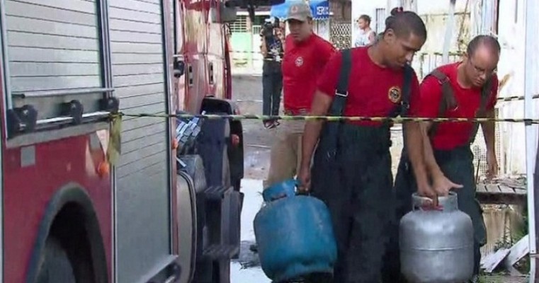 Acidente com botijão de gás causa explosão e deixa casal ferido no Grande Recife