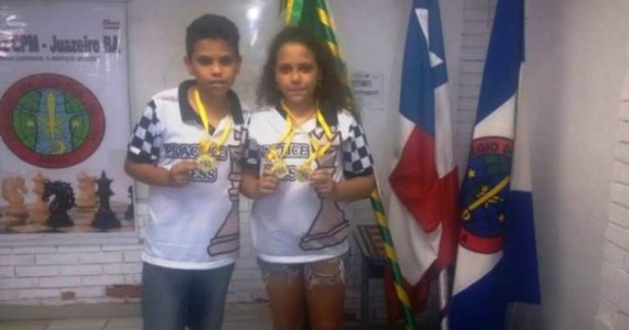 Dupla de estudantes da rede municipal de Petrolina conquista ‘Nordestão’ de Xadrez