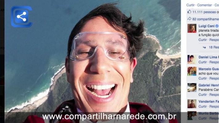 Paraquedista brasileiro tira selfie em queda livre com LG G4