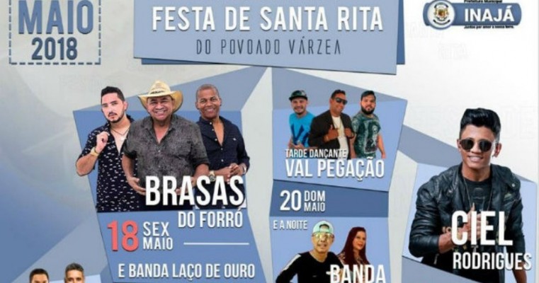 Confira a programação da Festa de Santa Rita do Povoado Várzea em Inajá, PE