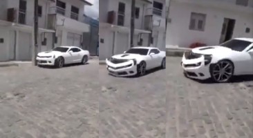 Batendo um camaro a 10km por hora