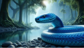 Sonhar com Cobra Azul: Tranquilidade e Intuição