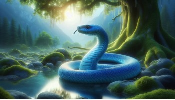 Sonhar com Cobra Azul: Tranquilidade e Intuição