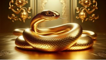 Sonhar com Cobra Dourada: Riqueza e Poder