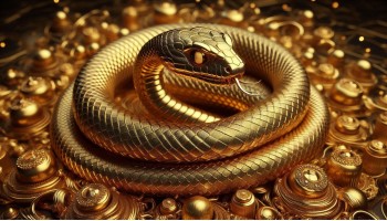 Sonhar com Cobra Dourada: Riqueza e Poder