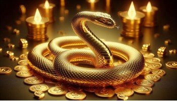 Sonhar com Cobra Dourada: Riqueza e Poder