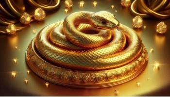 Sonhar com Cobra Dourada: Riqueza e Poder