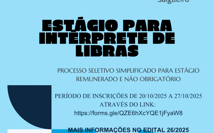 PROCESSO SELETIVO SIMPLIFICADO PARA ESTÁGIO REMUNERADO E NÃO OBRIGATÓRIO